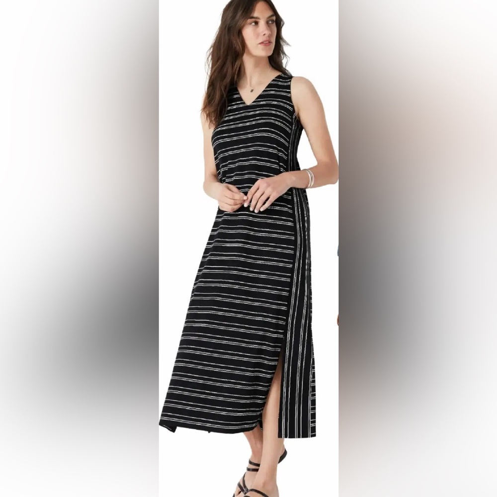 J.JILL LONG STRIPPED DRESS